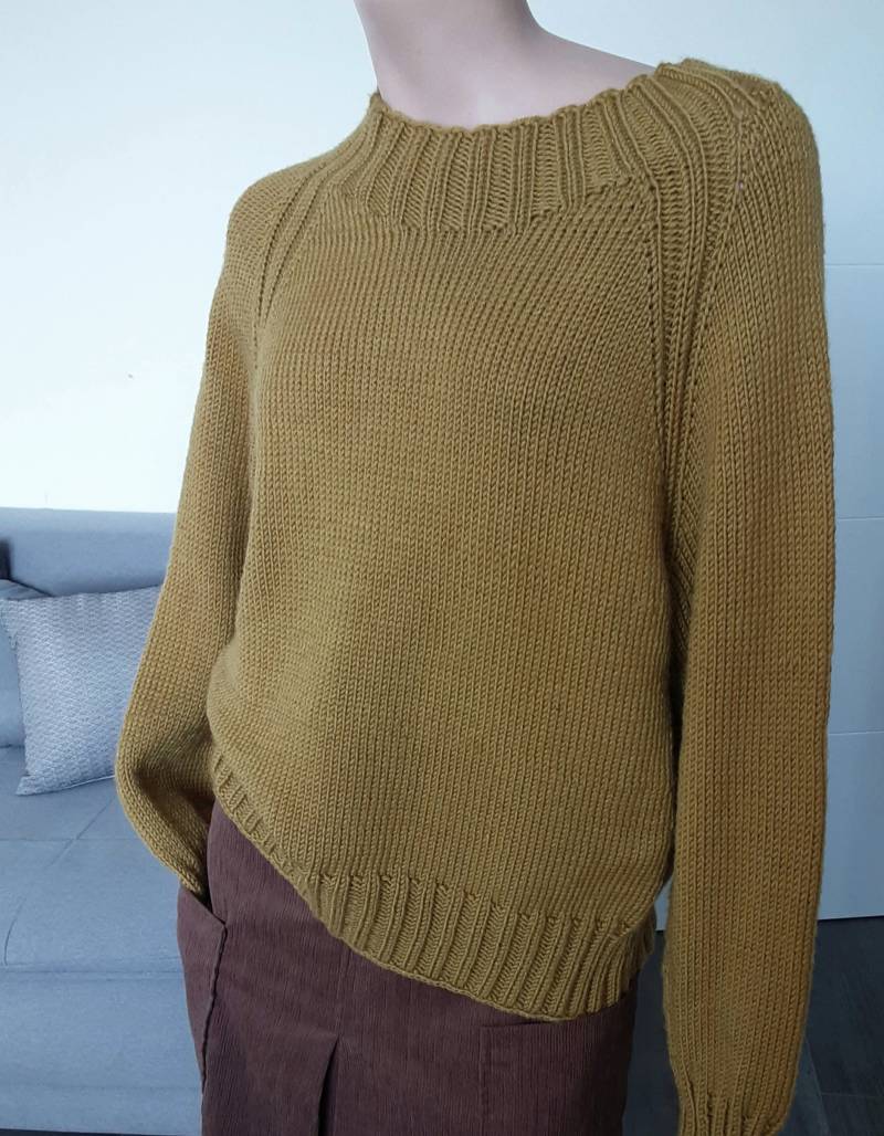 Nahtloser Strickpullover Im Oversized-Style, Damen Rollkragenpullover, Handarbeit Merinowolle Lana Grossa von LanaKnaub
