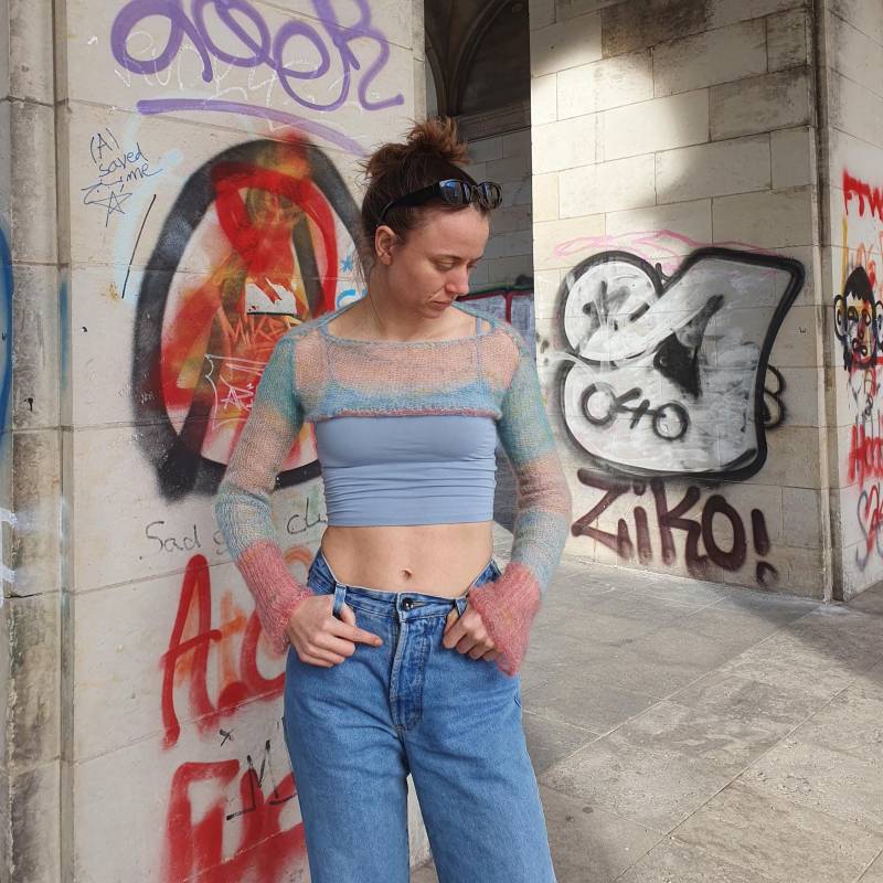 Häkel Shrug Sleeves Bolero Stulpen Mesh Netz Armstulpen Pullover Cardigan von LanaLunaCrochetArt