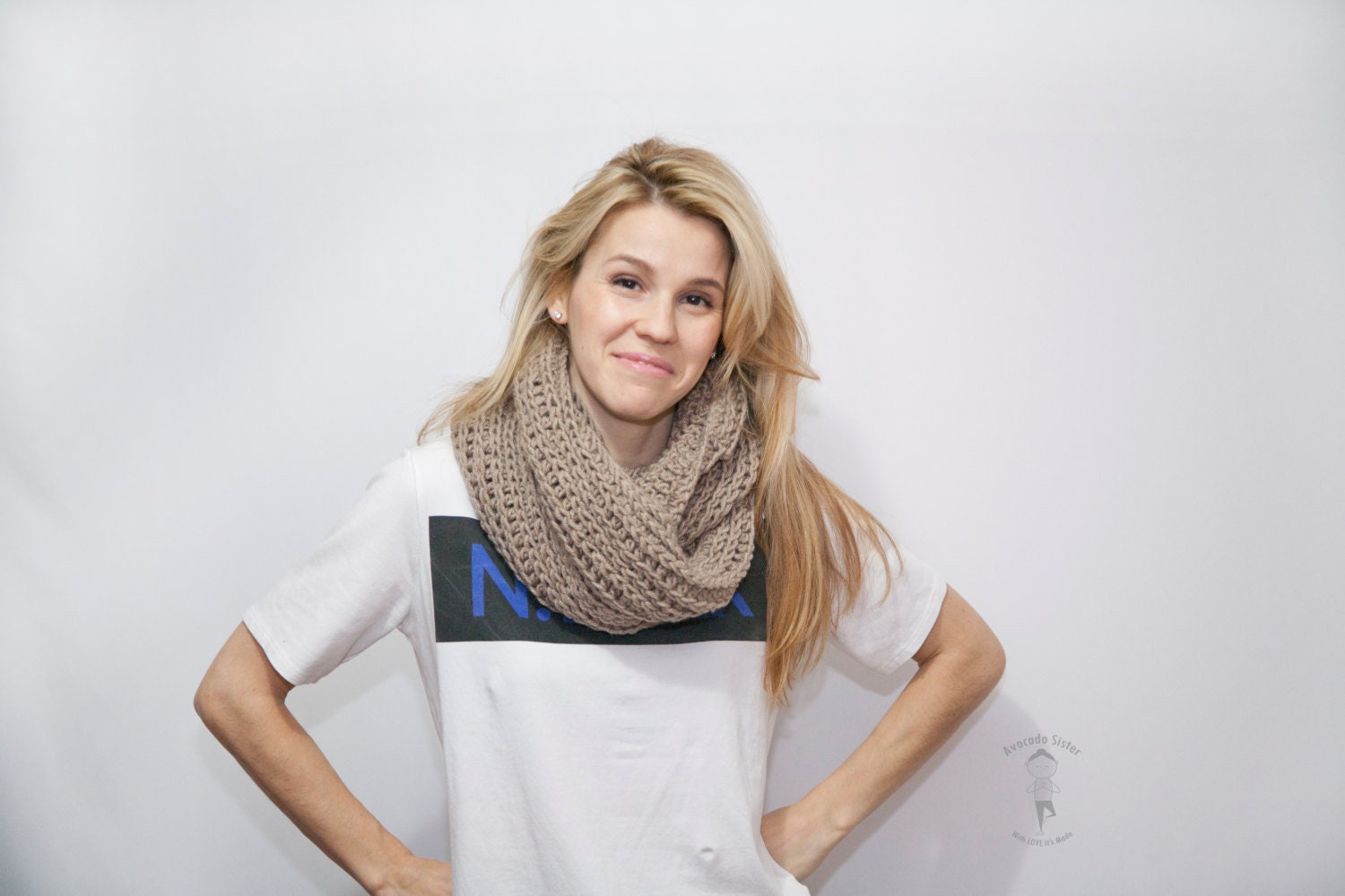 Chunky Gestrickte Cowl - Infinity Schal Stricken Neckwrap Wolle Halswärmer Die Alice Zwanzig Schöne Farben von LanaLunaOM