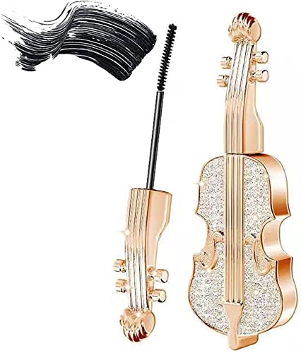 Elegante Violin Mascara, 4D-Seidenfaser-Mascara, wasserfeste Wimpernkosmetik, natürlicher Verlängerungs- und Verdickungseffekt, kein Verklumpen, Geschenk für Frauen und Mädchen (1 PCS) von Lanakila