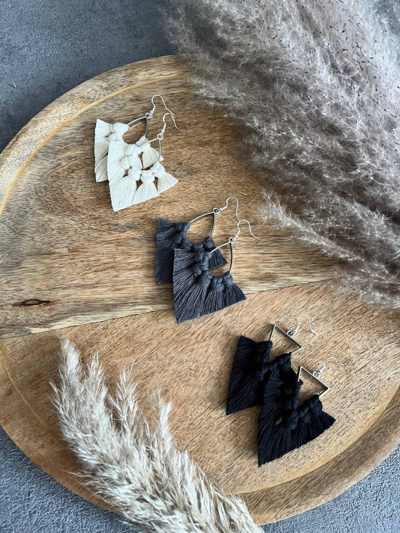 Ohrringe Makramee Boho Weihnachten Muttertag Geschenk Trauzeugin Jga Ohrringe Makramee Boho Weihnachten Muttertag Geschenk Trauzeugin Jga von LanasWollstuecke