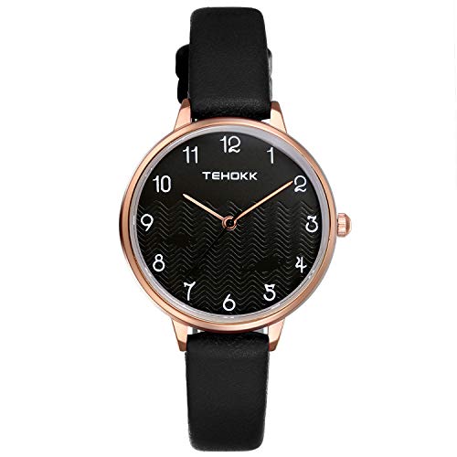 Lancardo Damen Uhren Analog Quarzuhr Frauen mit Lederband Schwarz Weiß Modisch Rund Zifferblatt Armbanduhr Lancardo Damen Uhren Analog Quarzuhr Frauen mit Lederband Schwarz Weiß Modisch Rund Zifferblatt Armbanduhr von Lancardo