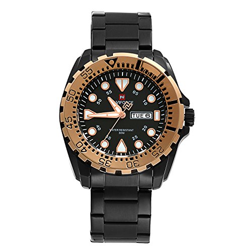 Lancardo Herren Armbanduhr schwarz Leuchtend Digital Duale Zeitzonen Business Casual Analog Quarz Kalender Sport Uhr mit Edelstahl Armband Lancardo Herren Armbanduhr schwarz Leuchtend Digital Duale Zeitzonen Business Casual Analog Quarz Kalender Sport Uhr mit Edelstahl Armband von Lancardo