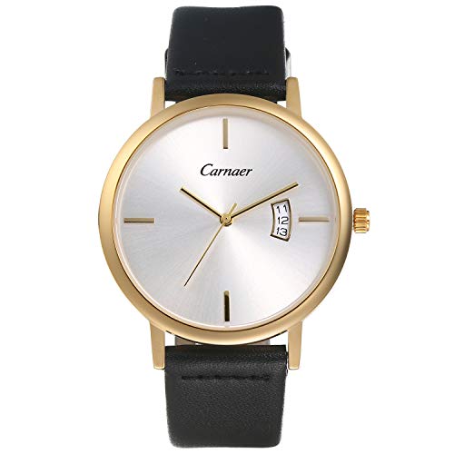 Lancardo Herren Damen Armbanduhr Analog mit Leder Echtleder Armband 30M Wasserdicht Kalender Uhr Weiss schwarz Lancardo Herren Damen Armbanduhr Analog mit Leder Echtleder Armband 30M Wasserdicht Kalender Uhr Weiss schwarz von Lancardo