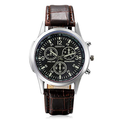 Lancardo Herren Damen Leder Armbanduhr Analog mit Leder Armband LCD12P058 von Lancardo