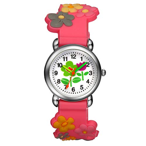 Lancardo Mädchen Kinderuhr Armbanduhr, süße 3D Meerjungfrau Lernuhren Armbanduhr lila von Lancardo