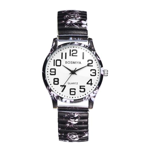 Lancardo Damenuhren Elastische Edelstahl Armbanduhren: Einfach Leicht Ablesbare Analoge Quarzuhr mit Stretchband Wasserdicht Bohemien Edelstahlarmband Uhren Damen Geschenke für Frauen lila von Lancardo