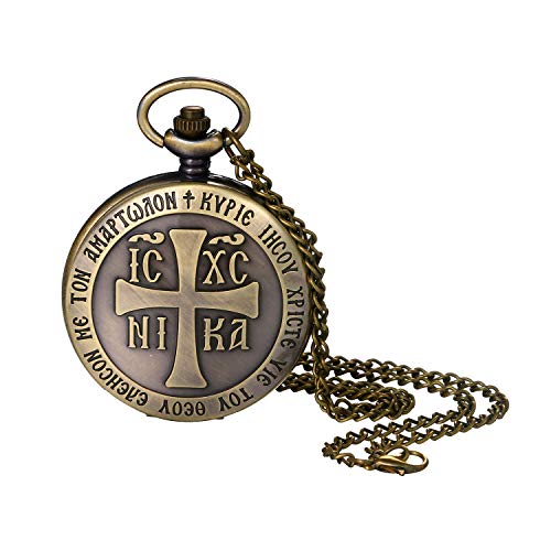 Lancardo Herren Taschenuhr mit Halskette Vintage Analog Quarz Retro Bronze Taschenuhren Lancardo Herren Taschenuhr mit Halskette Vintage Analog Quarz Retro Bronze Taschenuhren von Lancardo