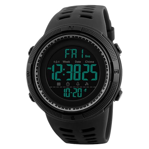 Lancardo Herrenuhren Multifunktional Silikon Sportsuhr: 5 ATM Wasserdicht Große HD Digitaluhr Datum Kalender Alarm Stoppuhr Militäruhr mit Leuchtendes Zifferblatt Geschenke für Männer schwarz Lancardo Herrenuhren Multifunktional Silikon Sportsuhr: 5 ATM Wasserdicht Große HD Digitaluhr Datum Kalender Alarm Stoppuhr Militäruhr mit Leuchtendes Zifferblatt Geschenke für Männer schwarz von Lancardo
