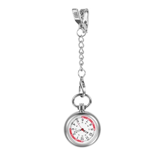 LANCARDO Krankenschwesteruhren Taschenuhr Schwesteruhren: Einfach Schwester Uhren mit Clip Gut Ablesbare Fob Uhr Ansteckuhr Pulsuhren Hilfsuhr Arbeitsuhr für Ärzte Pflege Krankenschwester weiß von Lancardo