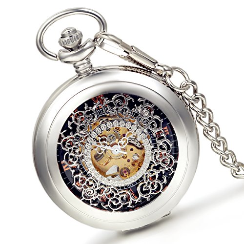 LANCARDO Taschenuhr Vintage Herren Damen Uhr Analog mit Metall Kette Weihnachten Geschenk LCD100567 von Lancardo
