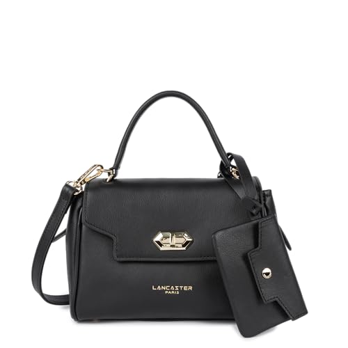 LANCASTER | Mademoiselle Grace – Kleine Handtasche aus Rindsleder, volle Blume, Schwarz von Lancaster