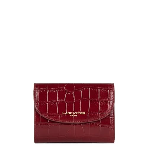 Lancaster Exotic Croco Geldbörse dunkelrot von Lancaster