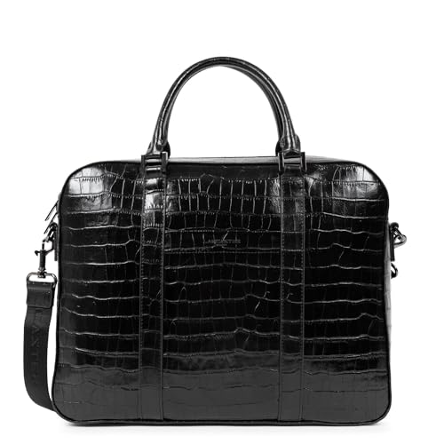 Lancaster Herren Croco Homme Stofftasche, Noir von Lancaster