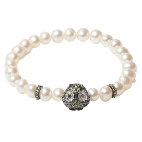 Lancaster Pulsera Mujer JLA-BR-OWL-3-WH Blanco Verde Plata de Ley 16 mm von Lancaster