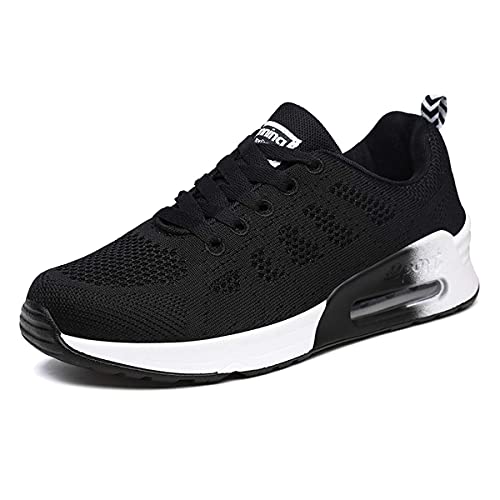 Lanivic Damen Turnschuhe Laufschuhe Atmungsaktive Sportschuhe Tennisschuhe Athletisch Fitnessschuhe Luftkissen Sneakers Schwarz 39 von Lanivic