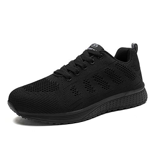 Lanivic Damen Turnschuhe Laufschuhe Atmungsaktive Sportschuhe Tennisschuhe Athletisch Fitnessschuhe Sneakers Flach Schwarz EU 37 von Lanivic