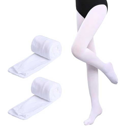 Lancry 2 Paar 80D Ballett-Strumpfhosen mit Fuß für Mädchen, weiß, M Lancry 2 Paar 80D Ballett-Strumpfhosen mit Fuß für Mädchen, weiß, M von Lancry