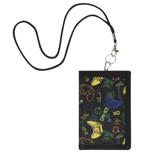 Lancry Brustbeutel Kinder für Jungen und Mädchen, Geldbeutel Kinder mit Schlüsselband und Reißverschluss, Süße Portemonnaie mit Geldscheinfach und Münzfach (Spiel) von Lancry