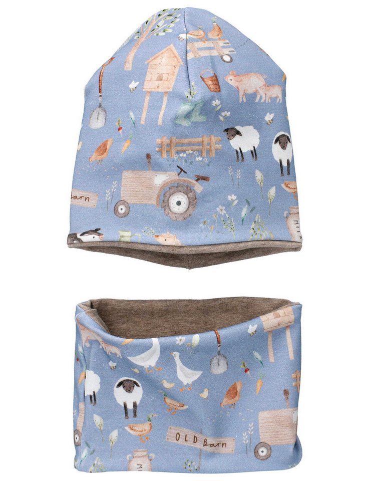 Land-Juwelen Beanie Set Bauernhof (Set) wendbar von Land-Juwelen