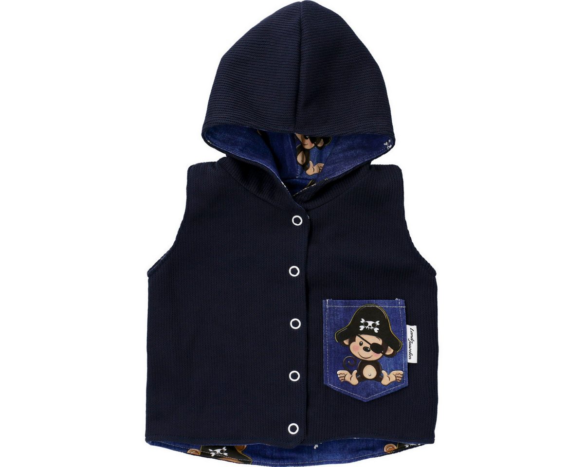 Land-Juwelen Fleeceweste Handmade Pirat Jungen Babyweste, Vest, ärmellos, Funktionsweste, Strickweste Land-Juwelen Fleeceweste Handmade Pirat Jungen Babyweste, Vest, ärmellos, Funktionsweste, Strickweste von Land-Juwelen