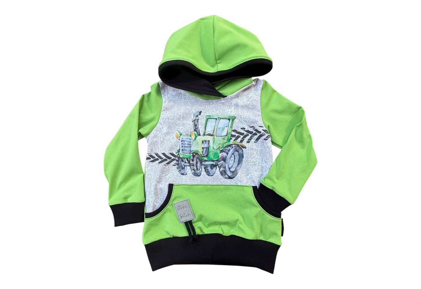 Land-Juwelen Hoodie Hoodie Traktor hellgrün mit Bauchtasche von Land-Juwelen