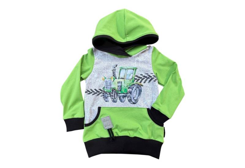 Land-Juwelen Hoodie Hoodie Traktor hellgrün mit Bauchtasche von Land-Juwelen
