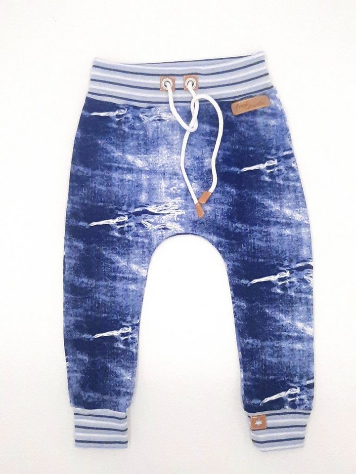 Land-Juwelen Jerseyhose JEANSLOOK BLAU schmale Hose von Land-Juwelen