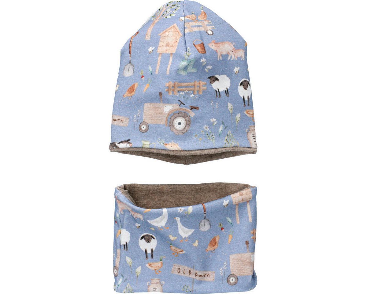 Land-Juwelen Mütze & Schal Handmade Bauernhof Unisex Kinder (2-tlg) Mütze, Kindermütze, Schal, Kinderschal, Mütze Schal Set von Land-Juwelen