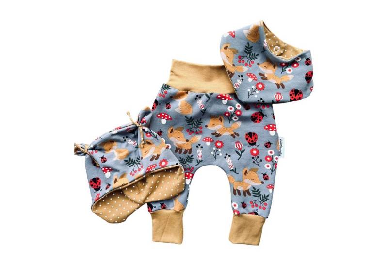 Land-Juwelen Neugeborenen-Geschenkset 3er Set Waldtiere grau von Land-Juwelen