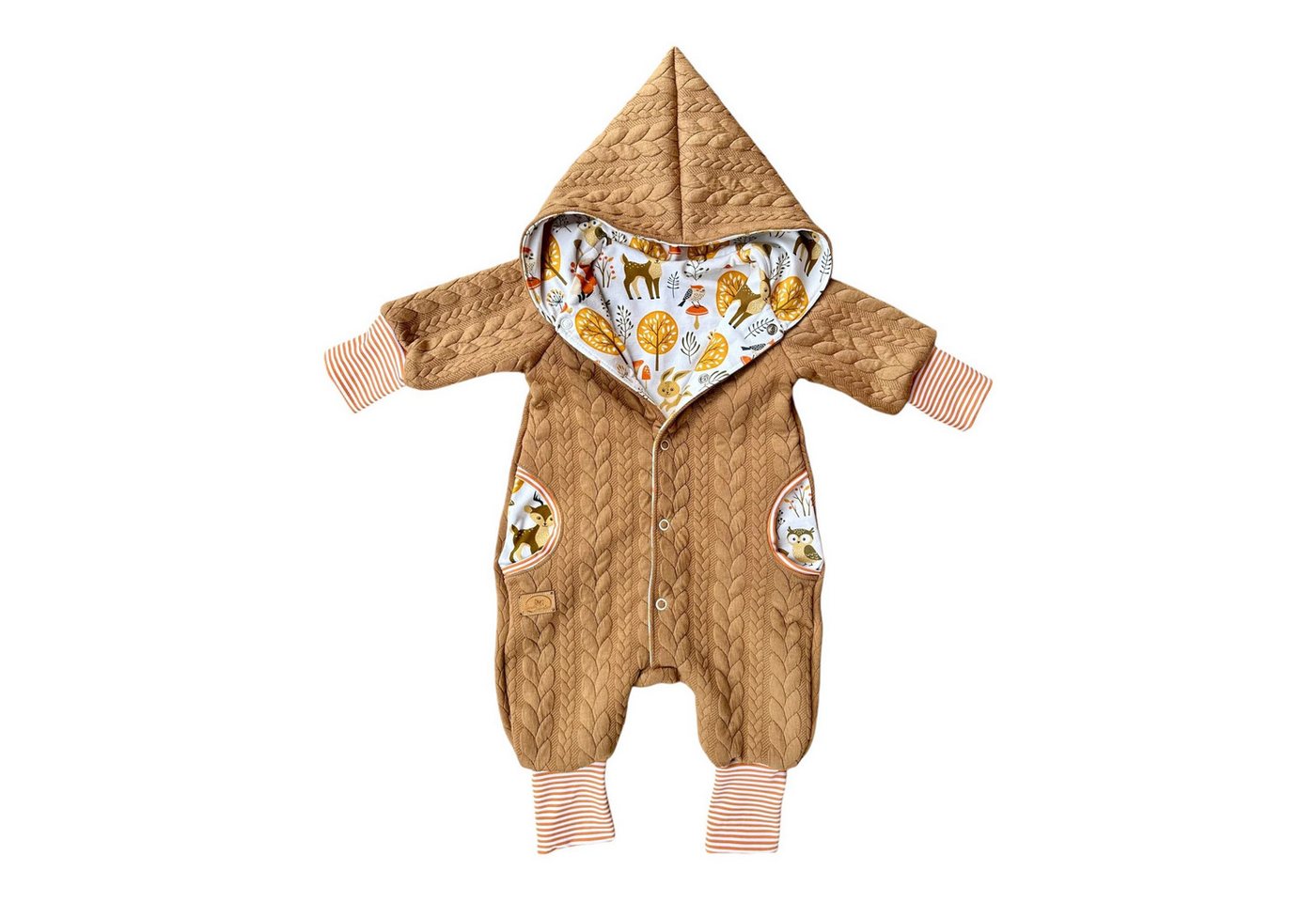 Land-Juwelen Overall Overall Zopfstrick Waldtiere caramel von Land-Juwelen