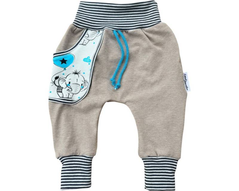 Land-Juwelen Stoffhose Handmade Elefant Unisex Kinder (1-tlg) Stoffhose, Jogginghose, Jogger, Sporthose, Chino von Land-Juwelen