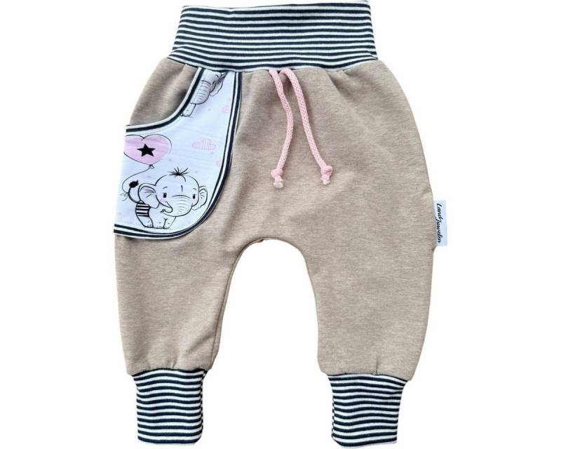Land-Juwelen Stoffhose Handmade Elefant Unisex Kinder (1-tlg) Stoffhose, Jogginghose, Jogger, Sporthose, Chino von Land-Juwelen