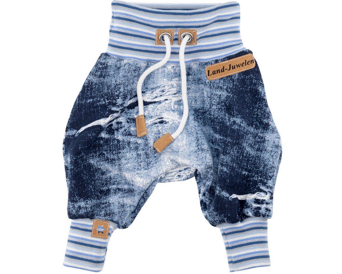Land-Juwelen Stoffhose Handmade Jeansstyle Unisex Kinder (1-tlg) Stoffhose, Jogginghose, Jogger, Sporthose, Chino von Land-Juwelen