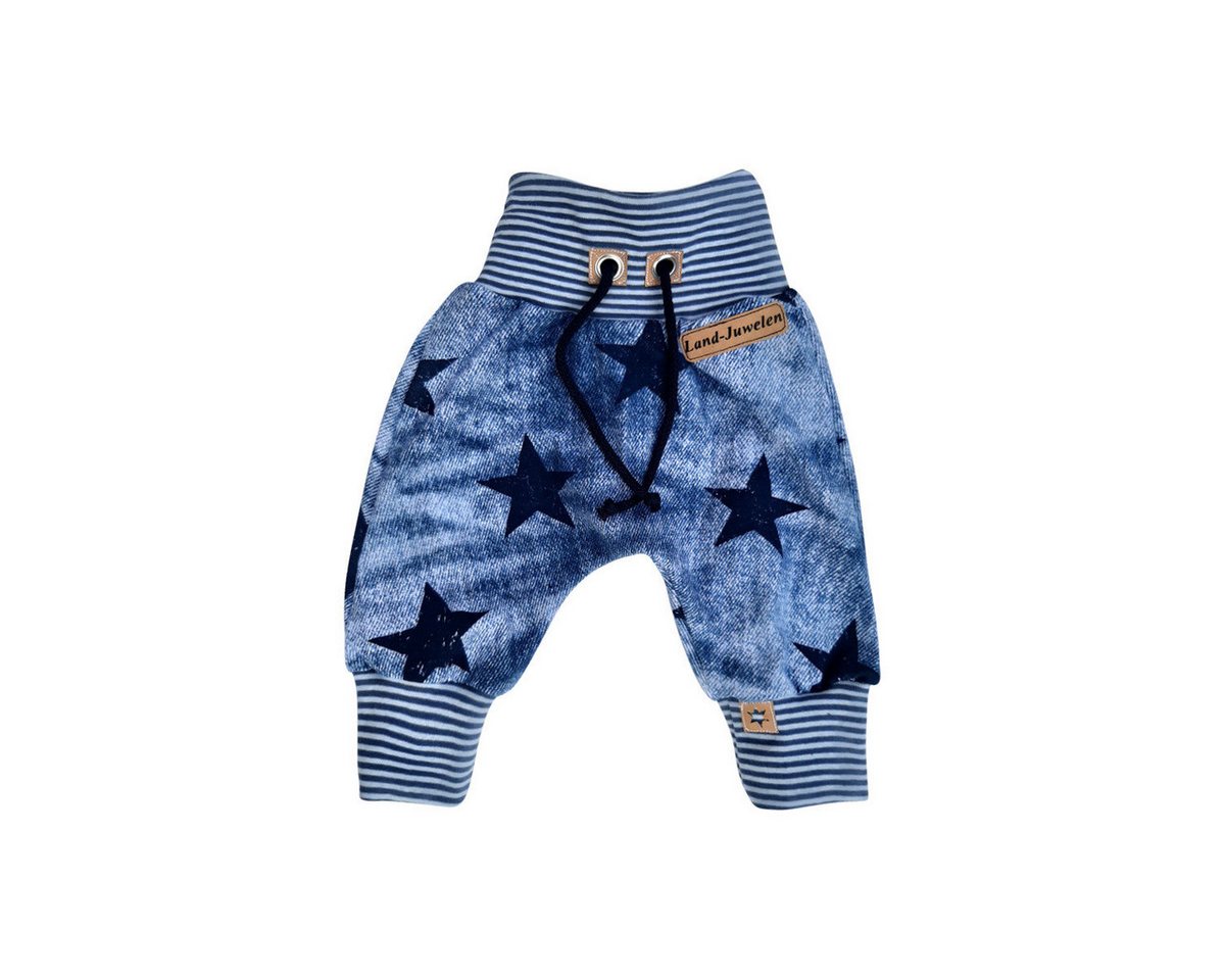 Land-Juwelen Stoffhose Handmade Sterne Unisex Kinder (1-tlg) Stoffhose, Jogginghose, Jogger, Sporthose, Chino von Land-Juwelen
