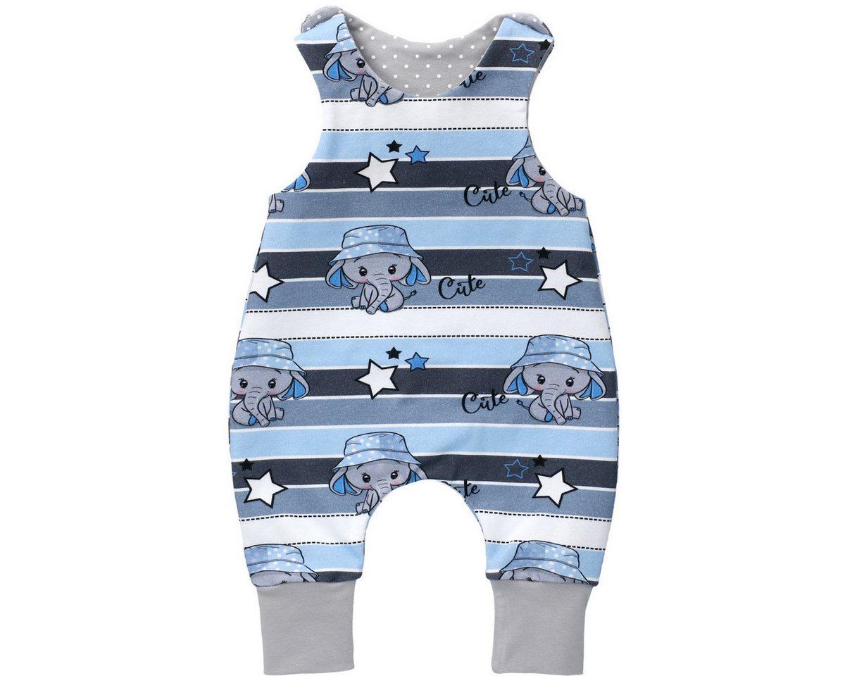 Land-Juwelen Strampler Handmade Elefant Jungen Einteiler, Overall, Babyanzug, Babyoverall, Babyanzug von Land-Juwelen