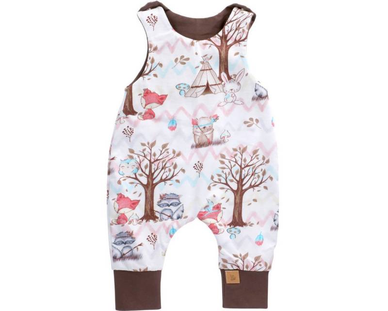 Land-Juwelen Strampler Handmade Waldtiere Unisex Kinder Einteiler, Overall, Babyanzug, Babyoverall, Babyanzug von Land-Juwelen