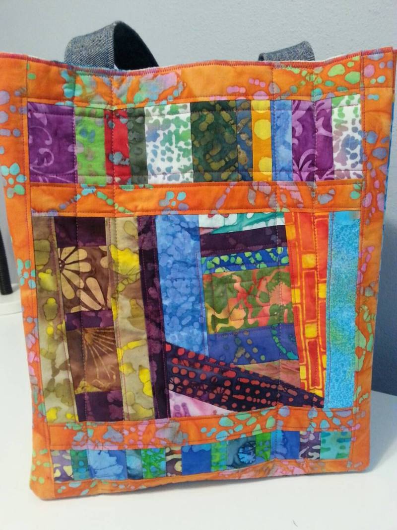 Custom Order Quilted Tasche Handgefertigt Waschbar Funky Ooak Man Eine Art Voll Gesteppte Original Kunstwerke Quilt Mit Batik-Baumwolle Fabri von LandFallFarm