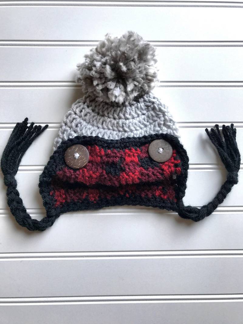 Karierter Holzfäller Hut Gehäkelt Kinder & Erwachsene Größen von LandOfKnots