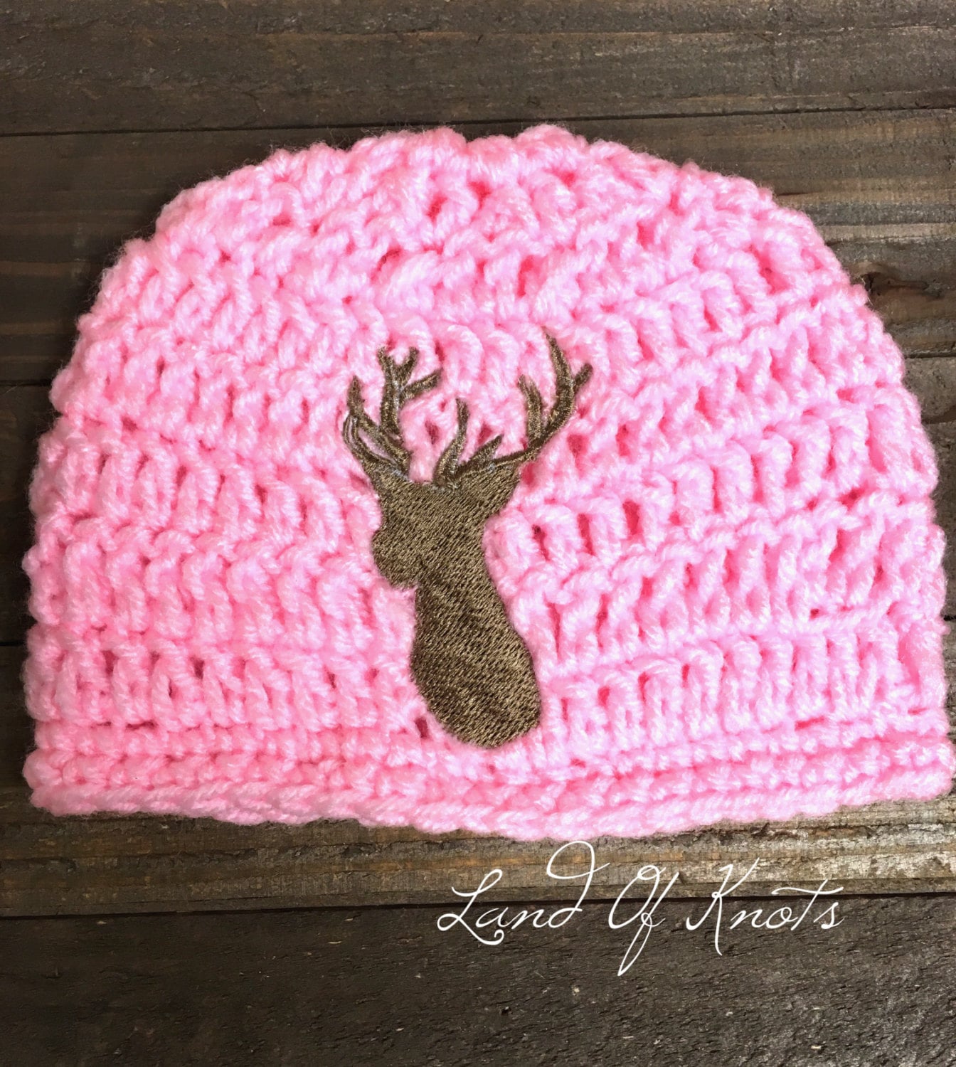 Neugeborenen Reh Hut, Gehäkelte Baby Mütze, Seher Kopf Hirsch Silhouette Häkelmütze, Neugeborene Häkelmütze von LandOfKnots