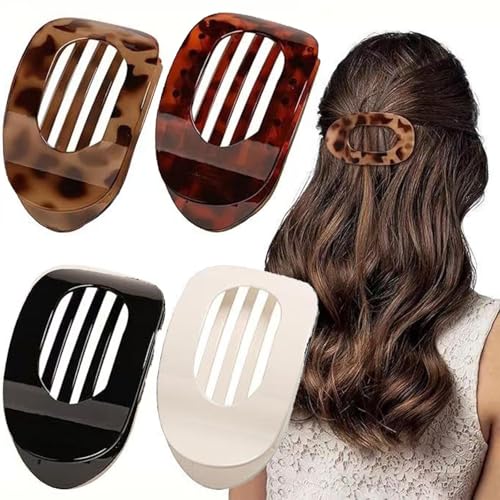 4 Stück Haarklammer Flach, Flat Claw Clip Set, Flache Haarklammern für Damen mit Starkem Halt, Ideal für Dünnes und Dickes Haar, Yoga und Täglichen Gebrauch 4 Stück Haarklammer Flach, Flat Claw Clip Set, Flache Haarklammern für Damen mit Starkem Halt, Ideal für Dünnes und Dickes Haar, Yoga und Täglichen Gebrauch von LandReCol