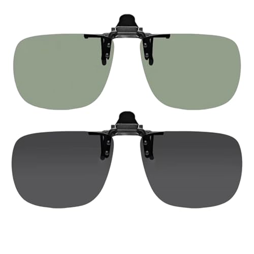 LandReCol 2 Stück Sonnenbrillen Clip für Brillenträger - Polarisierte Aufsatzbrille für Damen & Herren, UV-Schutz für Fahren, Laufen, Angeln,Leichtes Design LandReCol 2 Stück Sonnenbrillen Clip für Brillenträger - Polarisierte Aufsatzbrille für Damen & Herren, UV-Schutz für Fahren, Laufen, Angeln,Leichtes Design von LandReCol