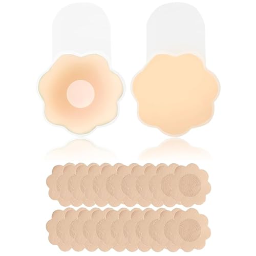 LandReCol 22er Set aus Klebe BH mit Strapless Bra -Effekt & Sticky Bra -Komfort – Unsichtbar, selbstklebend, hautfarben Unterstützung für Abendkleider, Tops & Hochzeiten | Brüste A-G Cup von LandReCol