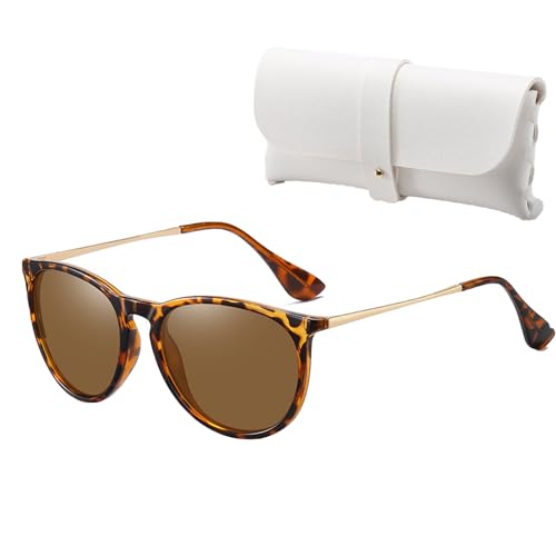 LandReCol Sonnenbrille Damen Braun, Cat Eye Sonnenbrillen Damen, Vintage Sonnenbrille Damen, Hochwertige Runde UV 400 Schutz für Schmales Gesicht mit Weißem Brillenbeutel LandReCol Sonnenbrille Damen Braun, Cat Eye Sonnenbrillen Damen, Vintage Sonnenbrille Damen, Hochwertige Runde UV 400 Schutz für Schmales Gesicht mit Weißem Brillenbeutel von LandReCol