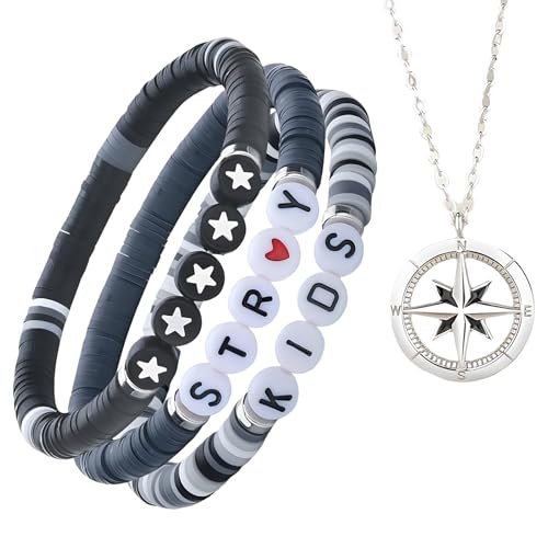 Stray Kids Halskette Armband Set – Stray Kids Fanartikel für Kpop Fans, Stray Kids Merch Accessoires für Konzert, Sammlung & Geschenkidee von LandReCol