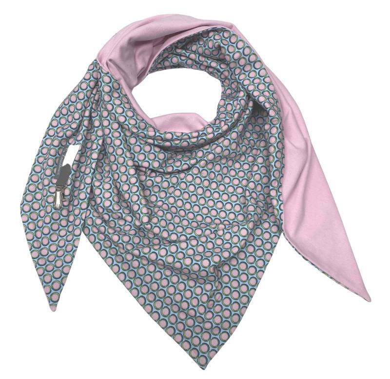 Landhuis Handmade- Großes Dreieckstuch Mit Punkten in Grün Und Rosa - Baumwolljersey Handgefertigt Landhuis Handmade- Großes Dreieckstuch Mit Punkten in Grün Und Rosa - Baumwolljersey Handgefertigt von LandhuisDe