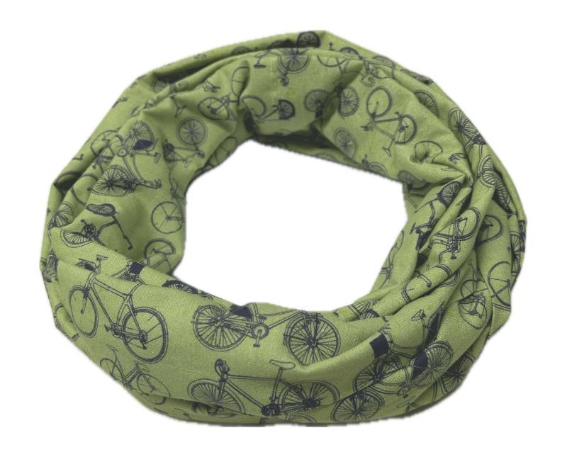 Landhuis Handmade - Sportlicher Fahrrad-Loop Grün Mit Schwarzen Rädern | 100 % Baumwolle Handgefertigt Unisex Schlauchschal Landhuis Handmade - Sportlicher Fahrrad-Loop Grün Mit Schwarzen Rädern | 100 % Baumwolle Handgefertigt Unisex Schlauchschal von LandhuisDe