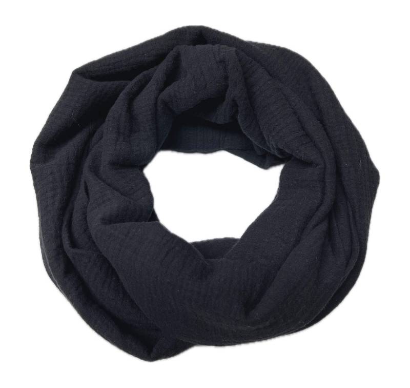 Landhuis Handmade - Zeitloser Musselin Loop in Uni Schwarz, 100 % Baumwolle, Büro, Freizeit Landhuis Handmade - Zeitloser Musselin Loop in Uni Schwarz, 100 % Baumwolle, Büro, Freizeit von LandhuisDe