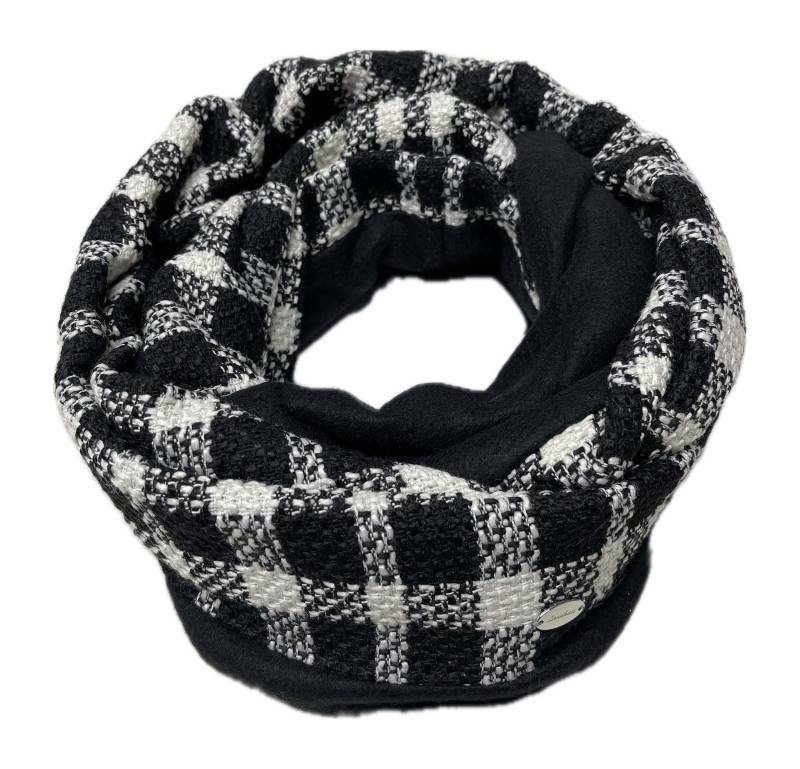 Loop Schal Mit Karo Muster in Schwarz Weiß Loop Schal Mit Karo Muster in Schwarz Weiß von LandhuisDe