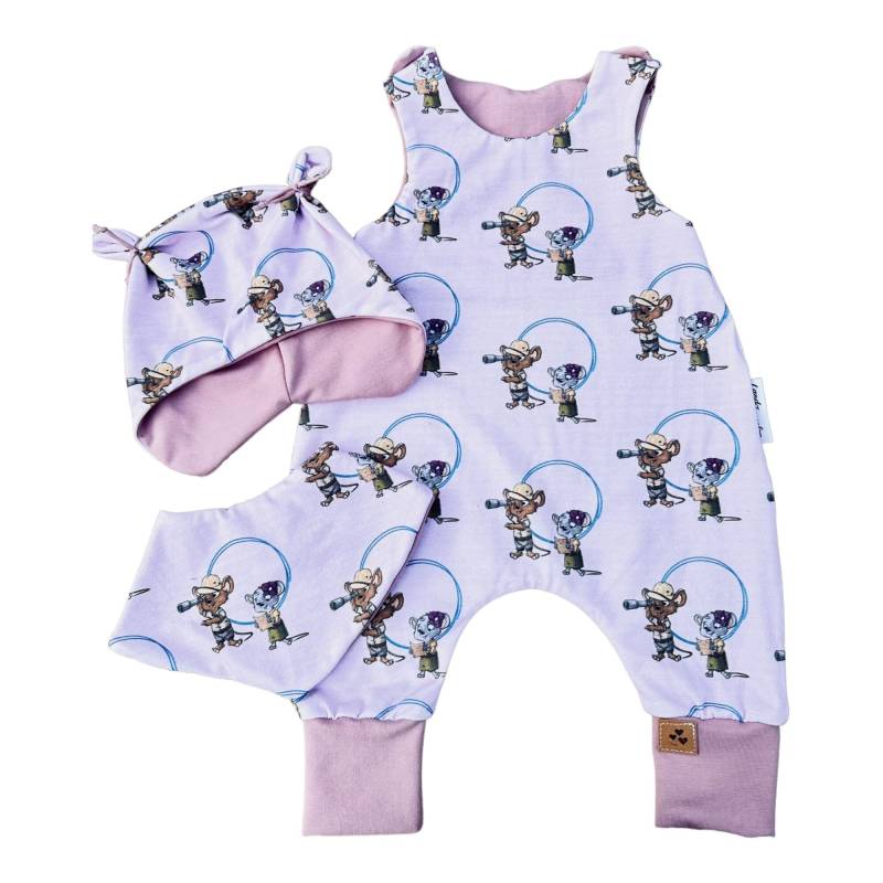 3Er Set Strampler Mütze Und Tuch "Die Bademeusel" Rosa/Altrosa Geschenk Zur Geburt von Landjuwel